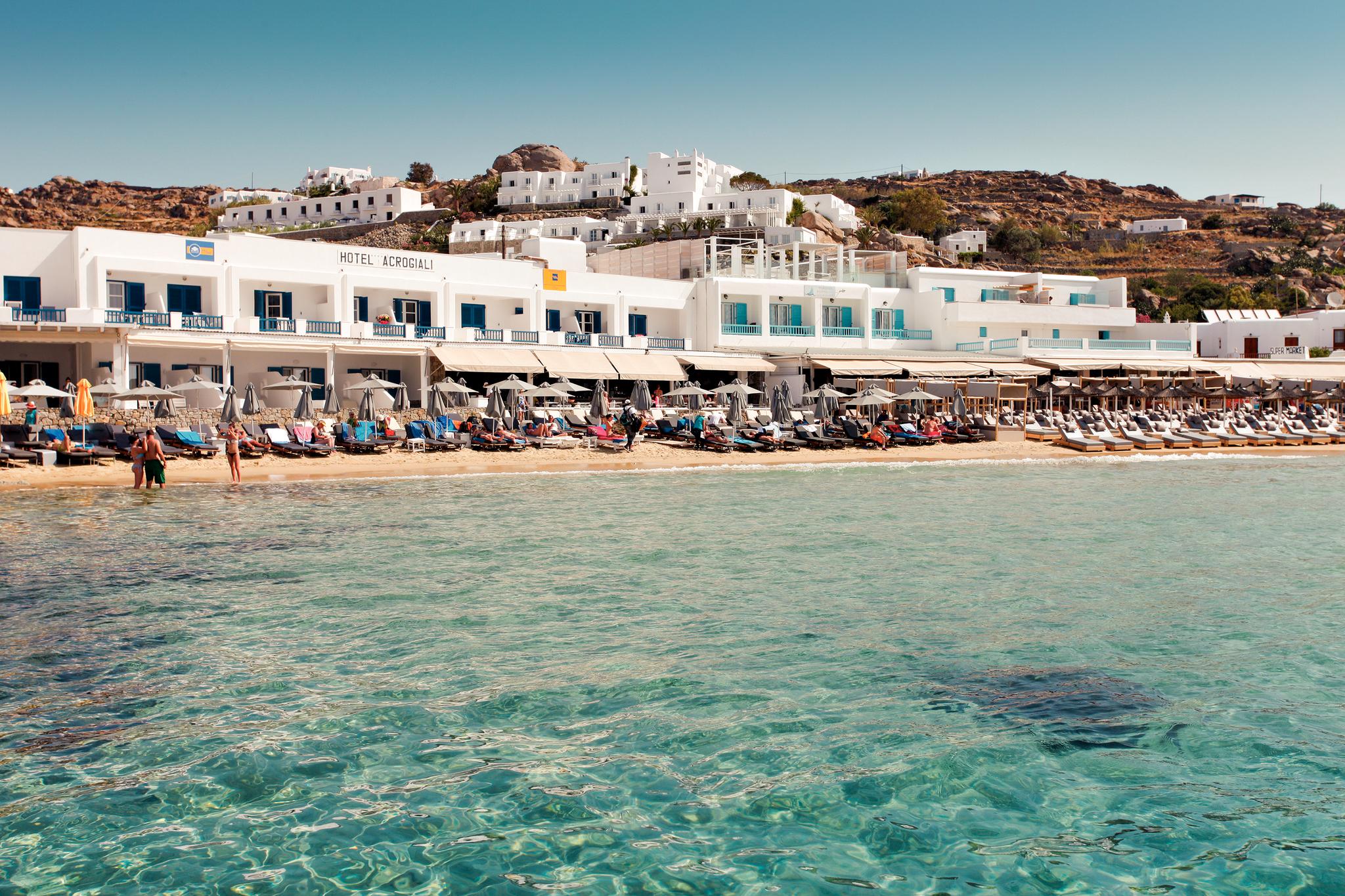 Acrogiali Beachfront Hotel Mykonos Платис Ялос Экстерьер фото